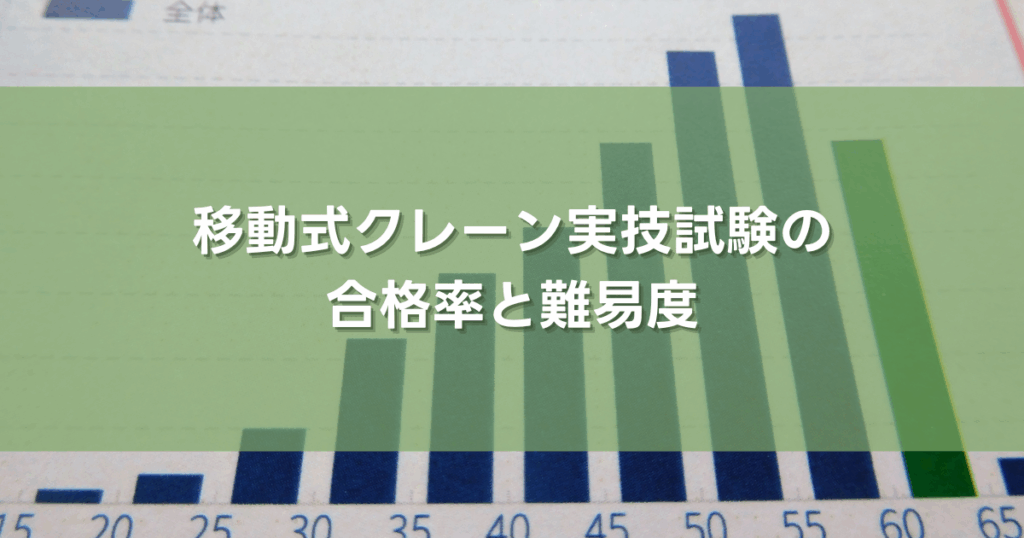 移動式クレーン実技試験の合格率と難易度
